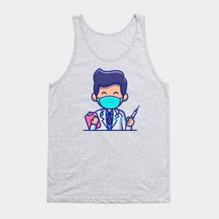 Doctor With Injection And Clipboard Tank Top